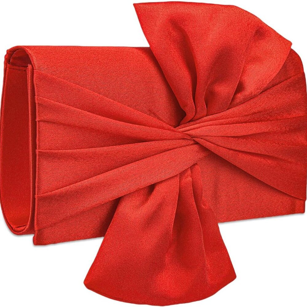 Bow Clutch Purses for Women Evening Bag Formal Vintage Satin s for Bridal Weddin